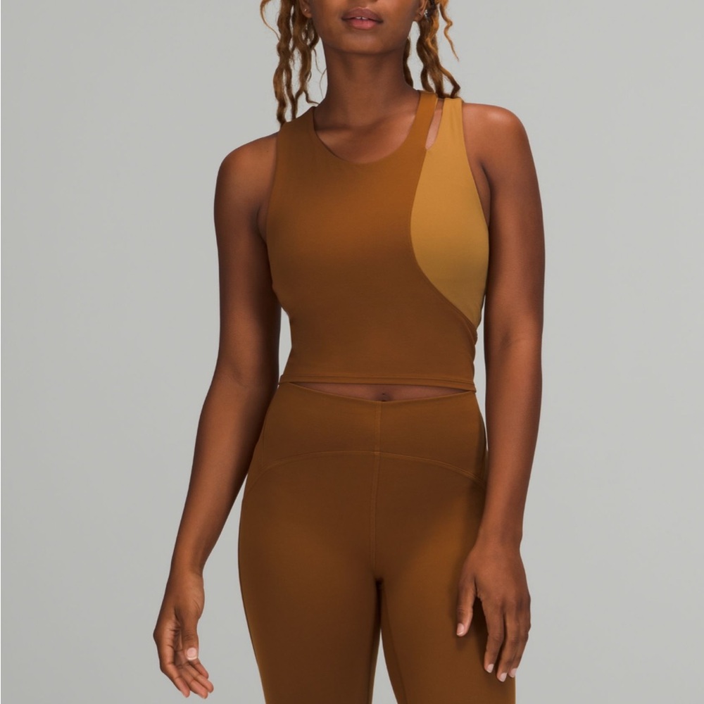 Lululemon Asymmetrical Brown/Tan Tank